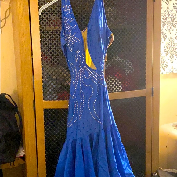 COPY - Blue Latin ballroom dress - Picture 1 of 2